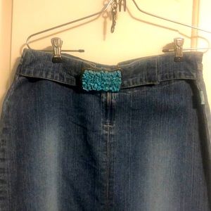Blue Jean Skirt by Steam, Size 7/8, Hidden Front Zip